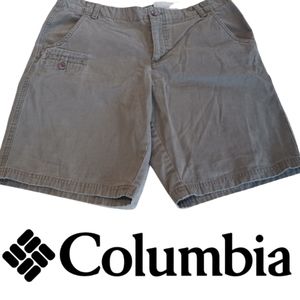 Columbia Army Green 8.5" Women's Cotton Casual Hiking Shorts Size 10